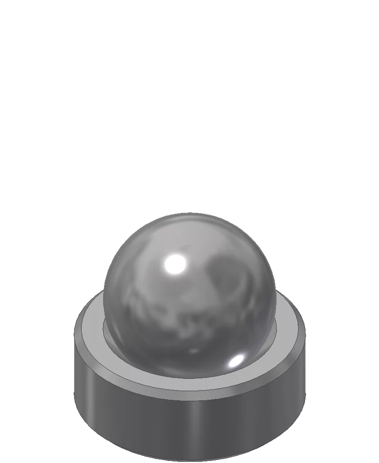 A sphere in a cone.