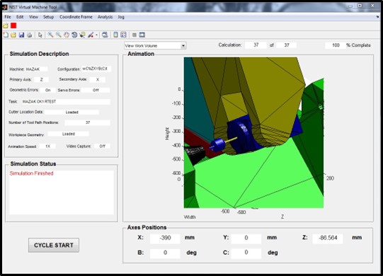 An image of the graphical user interface (GUI)